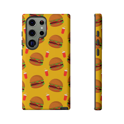 Burger and Drinks Phone Case - for Apple, Samsung, and Google Phones