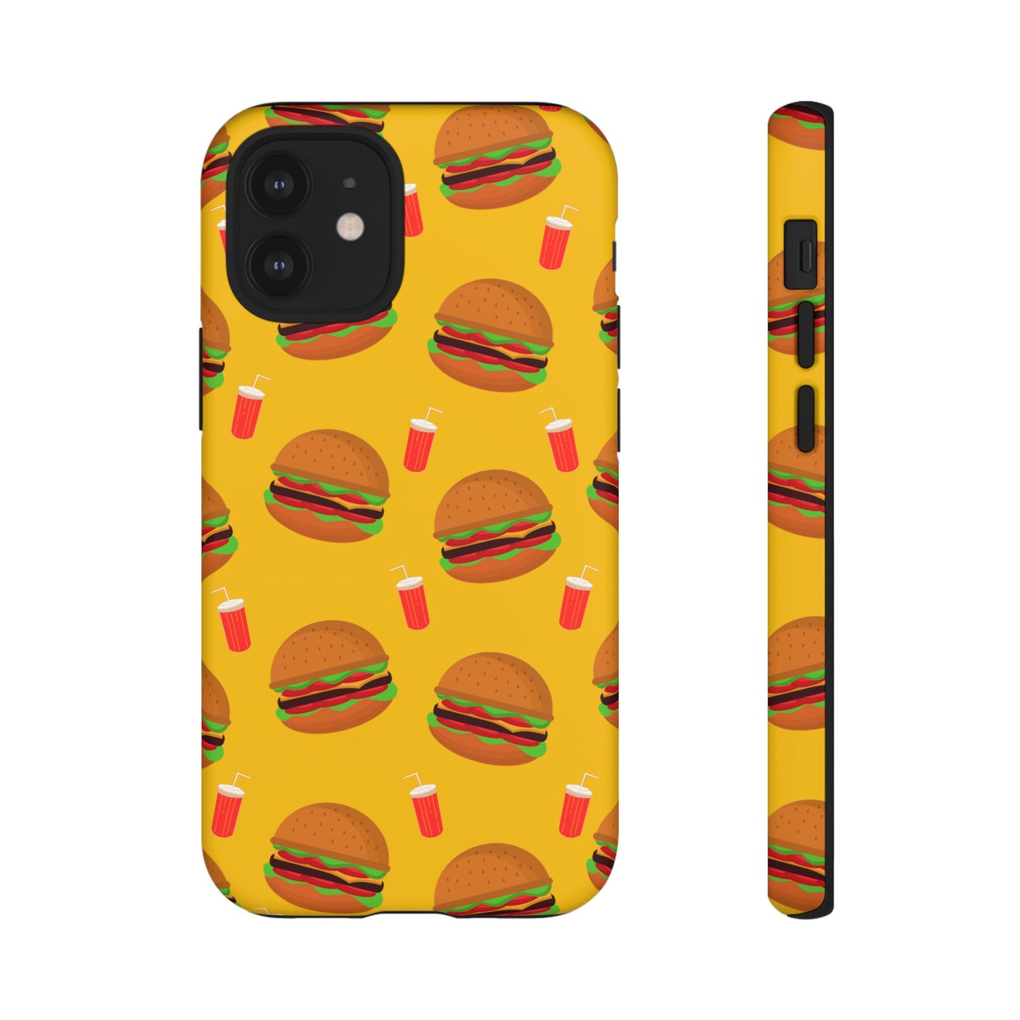 Burger and Drinks Phone Case - for Apple, Samsung, and Google Phones