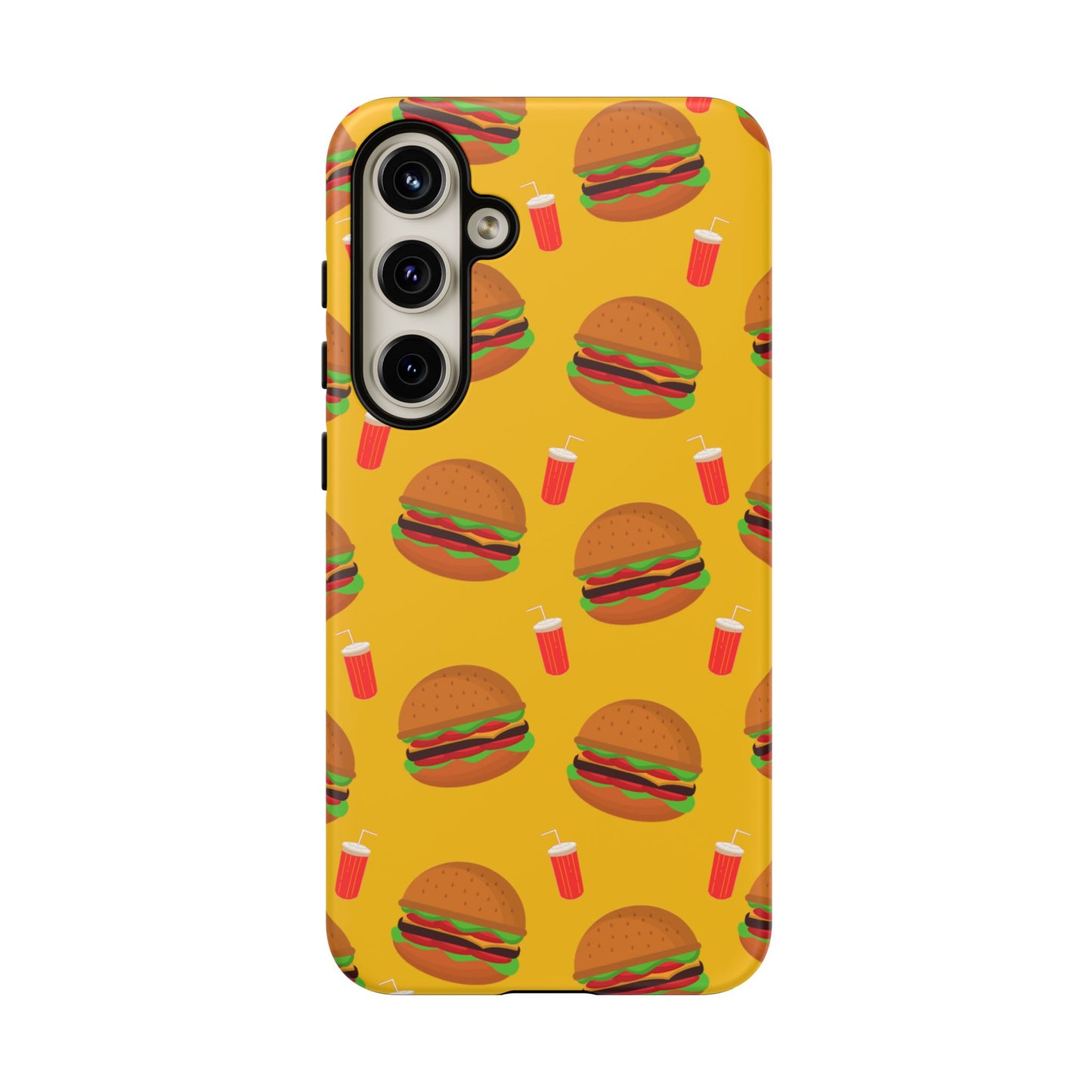 Burger and Drinks Phone Case - for Apple, Samsung, and Google Phones