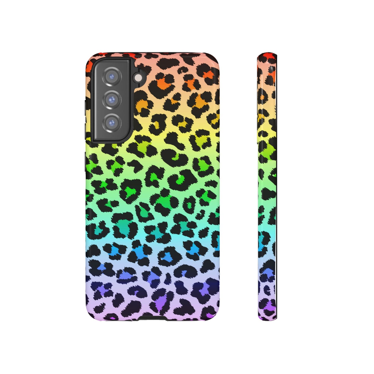 Rainbow Leopard Print Phone Case - for Apple, Samsung, and Google Phones