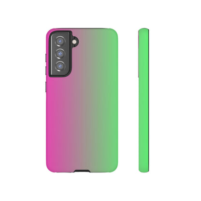 Ombre Pink and Green Phone Case - for Apple, Samsung, and Google Phones