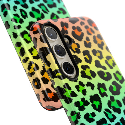 Rainbow Leopard Print Phone Case - for Apple, Samsung, and Google Phones