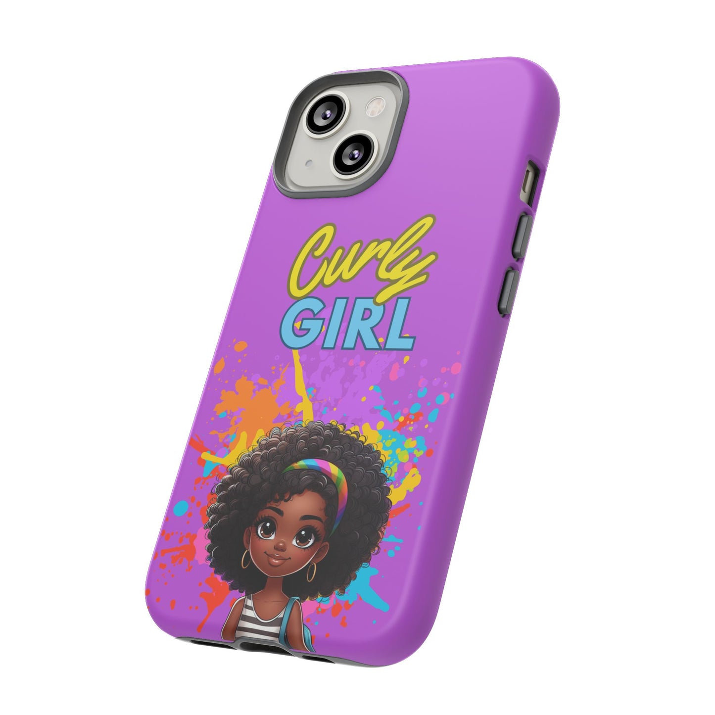 Melanin Curly Hair Afro Girl Phone Case - for iPhone, Samsung, and Google Phones