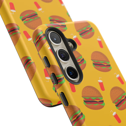 Burger and Drinks Phone Case - for Apple, Samsung, and Google Phones