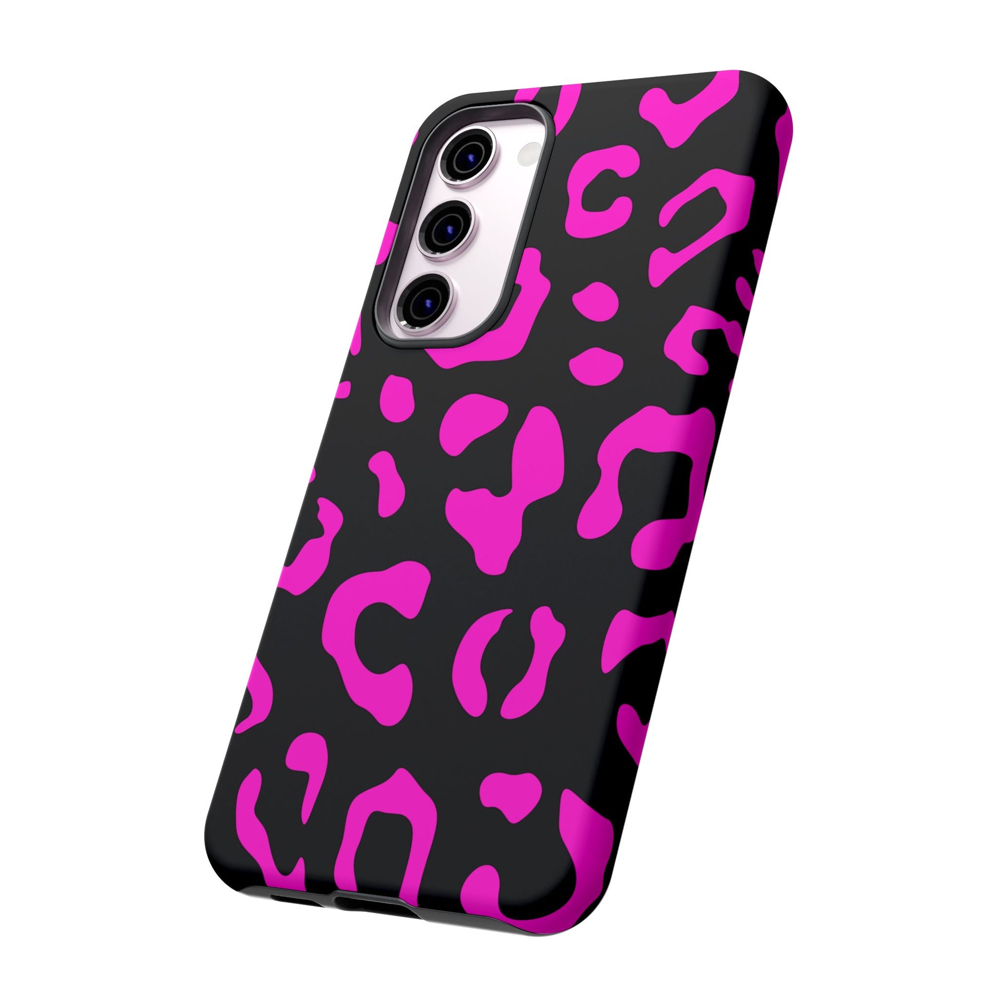 Black and Pink Leopard Print Phone Case Black and Pink Leopard Print Phone Case