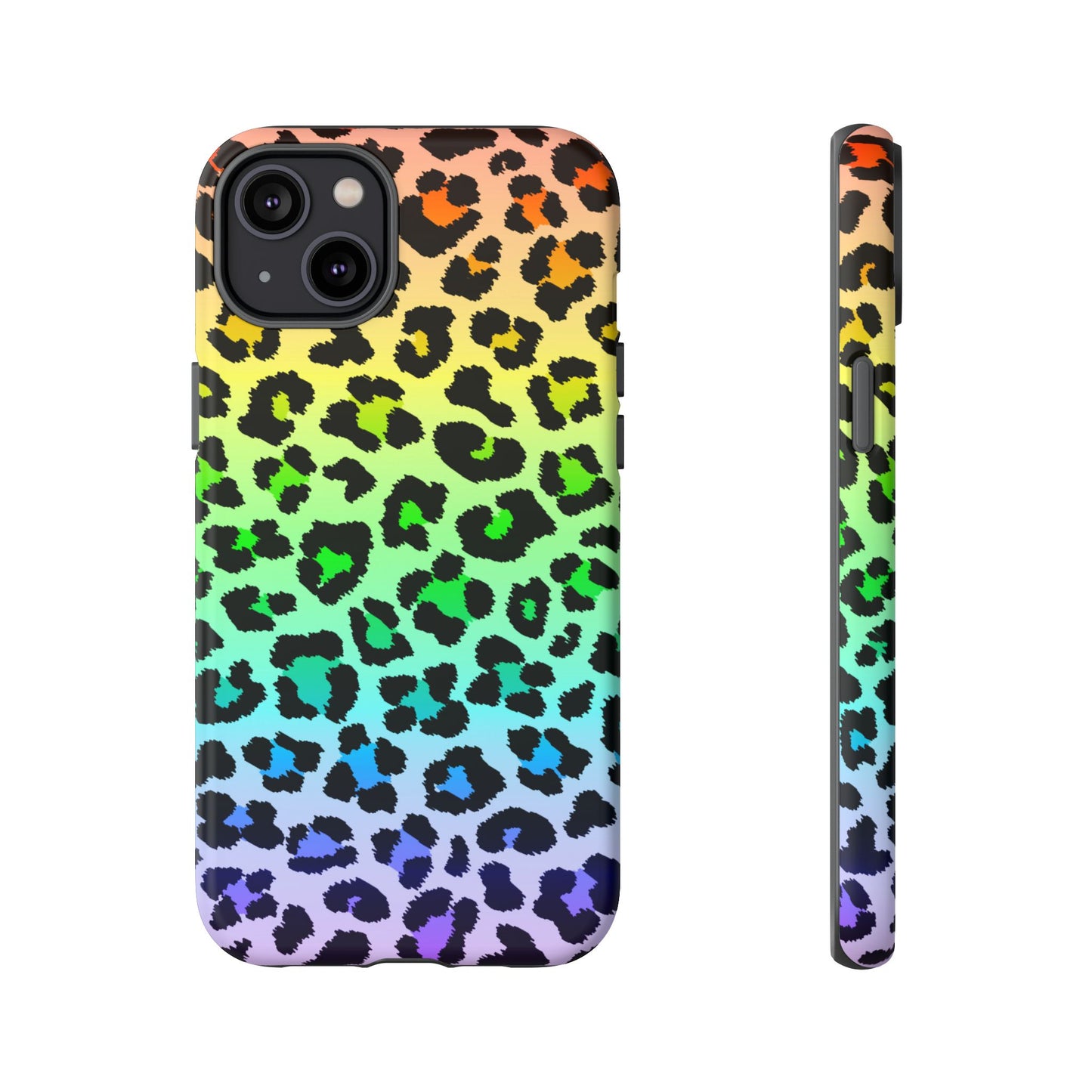 Rainbow Leopard Print Phone Case - for Apple, Samsung, and Google Phones