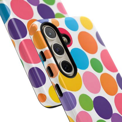 Multicolored Polka Dot Phone Case - for Apple, Samsung, and Google Phones