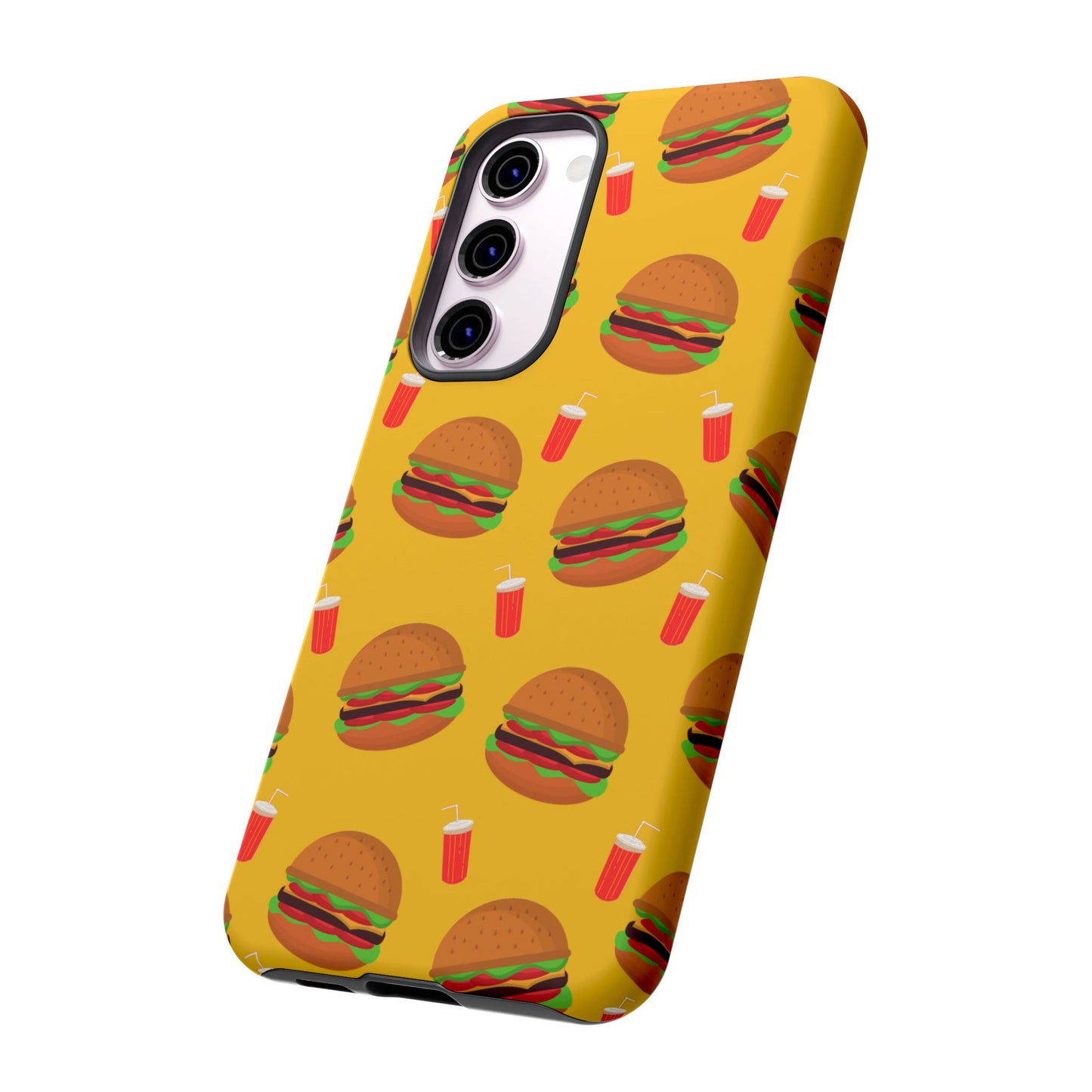 Burger and Drinks Phone Case - for Apple, Samsung, and Google Phones