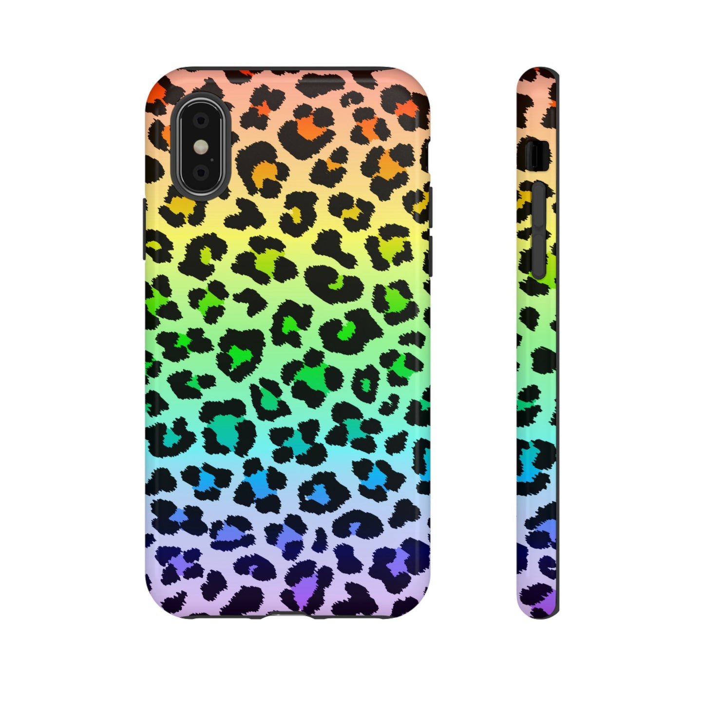 Rainbow Leopard Print Phone Case - for Apple, Samsung, and Google Phones