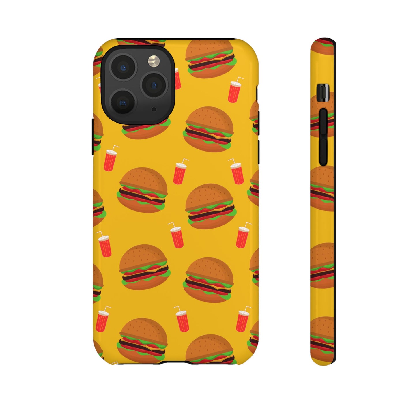 Burger and Drinks Phone Case - for Apple, Samsung, and Google Phones