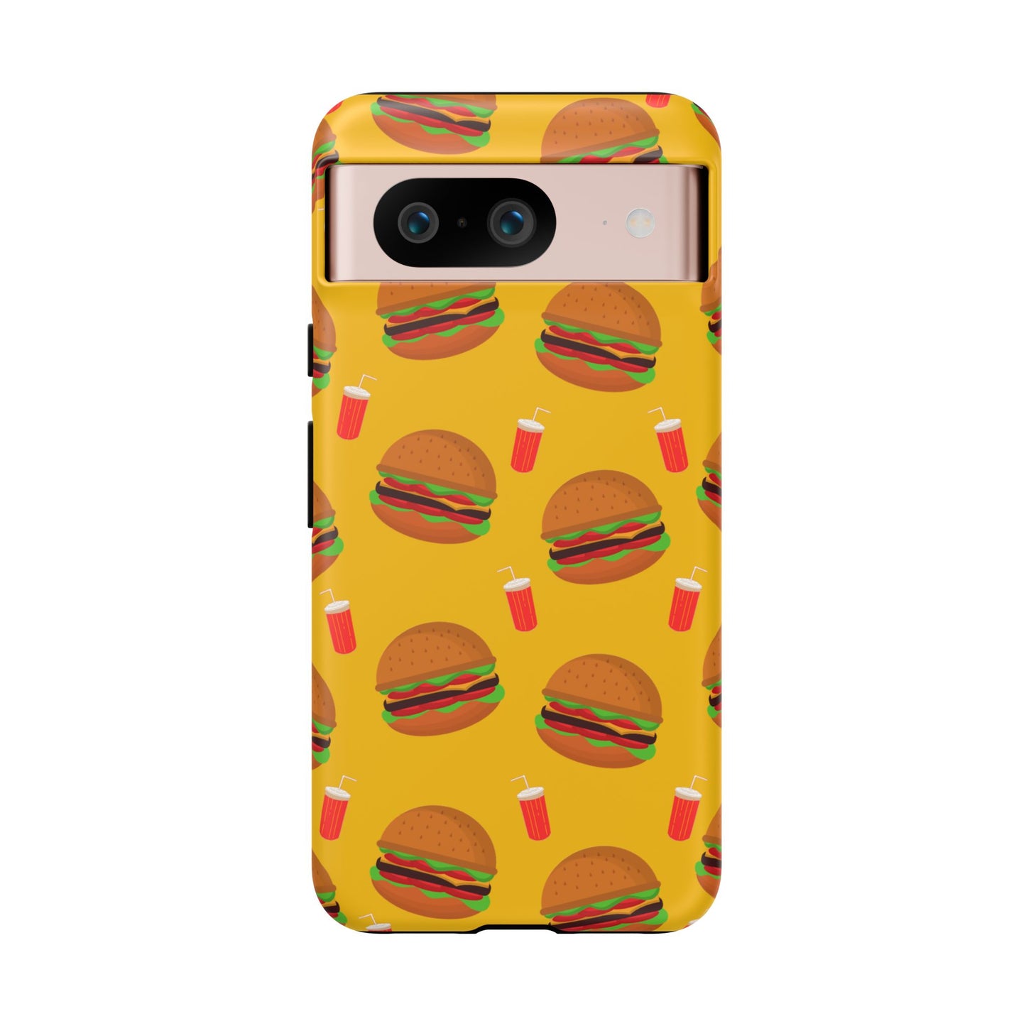 Burger and Drinks Phone Case - for Apple, Samsung, and Google Phones