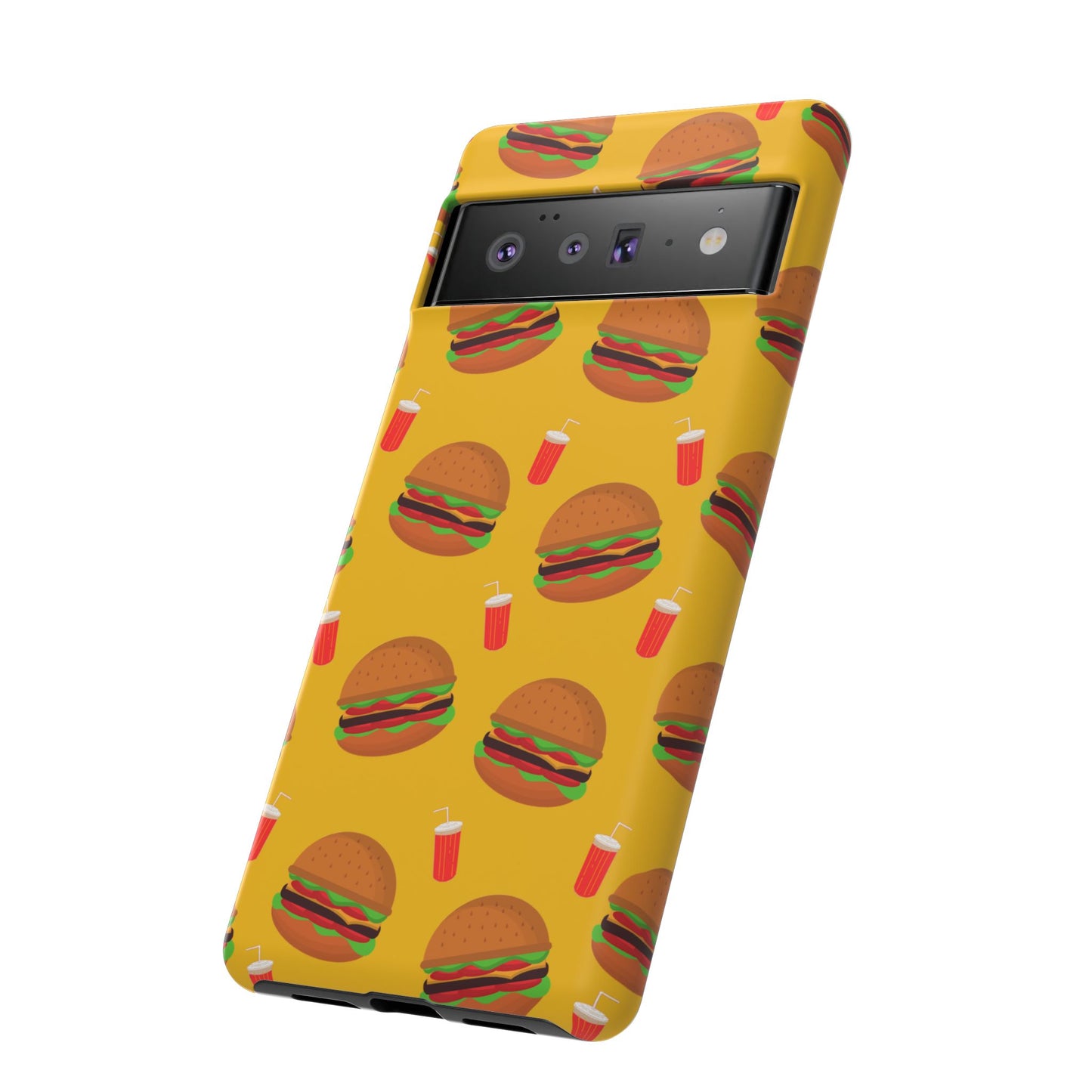 Burger and Drinks Phone Case - for Apple, Samsung, and Google Phones