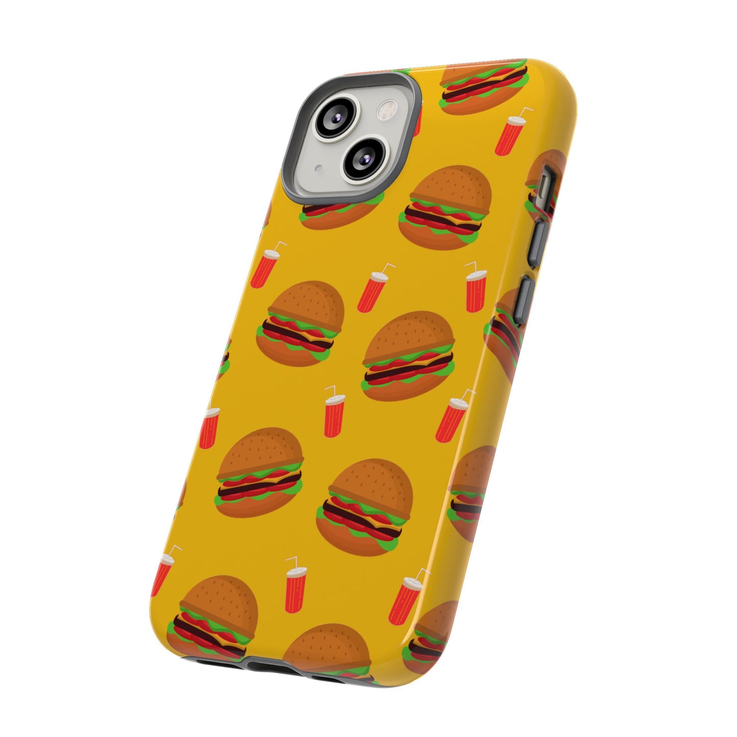 Burger and Drinks Phone Case - for Apple, Samsung, and Google Phones