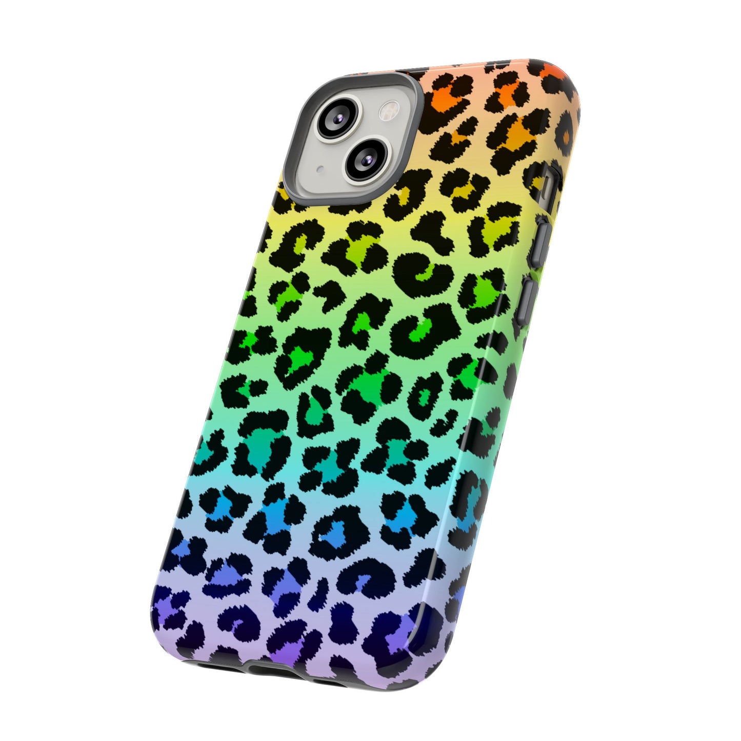 Rainbow Leopard Print Phone Case - for Apple, Samsung, and Google Phones