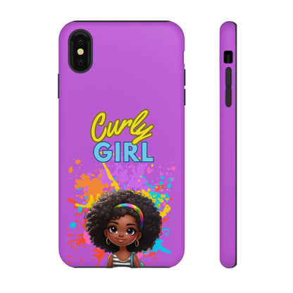 Melanin Curly Hair Afro Girl Phone Case - for iPhone, Samsung, and Google Phones