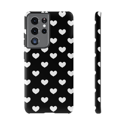 White Heart Phone Case - for Apple, Samsung, and Google Phones