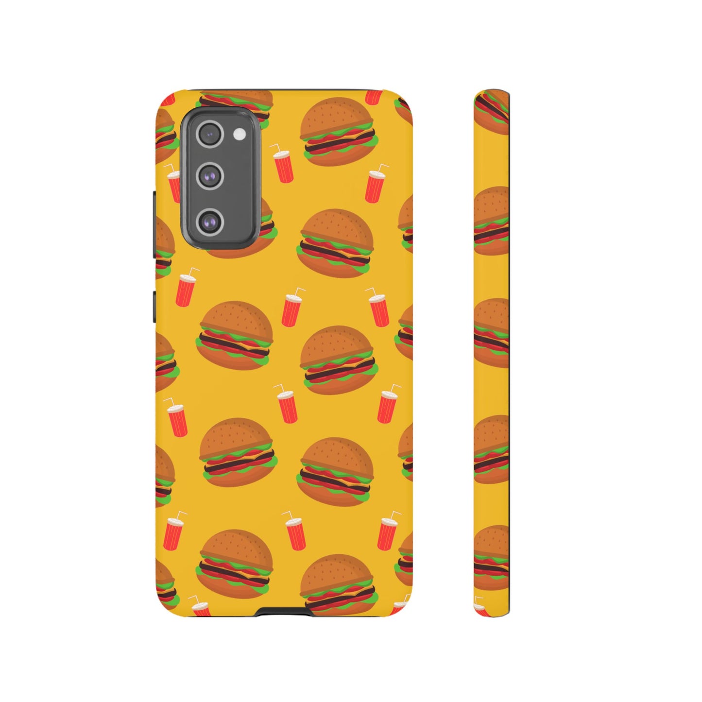 Burger and Drinks Phone Case - for Apple, Samsung, and Google Phones