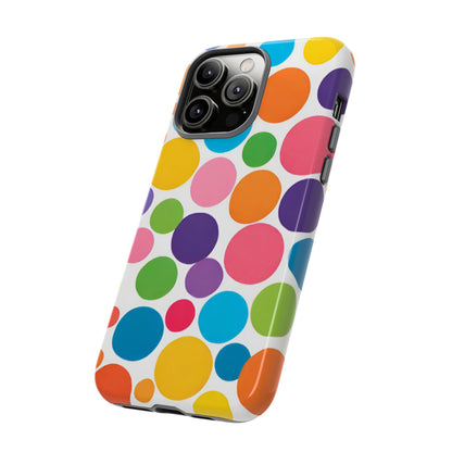 Multicolored Polka Dot Phone Case - for Apple, Samsung, and Google Phones