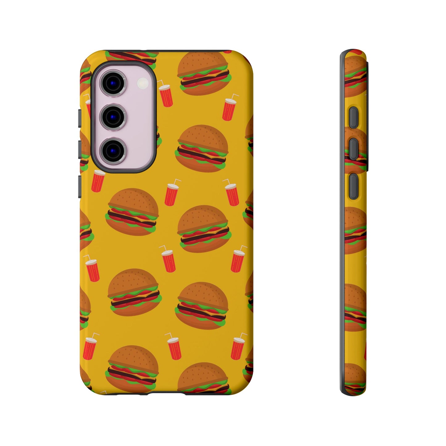 Burger and Drinks Phone Case - for Apple, Samsung, and Google Phones