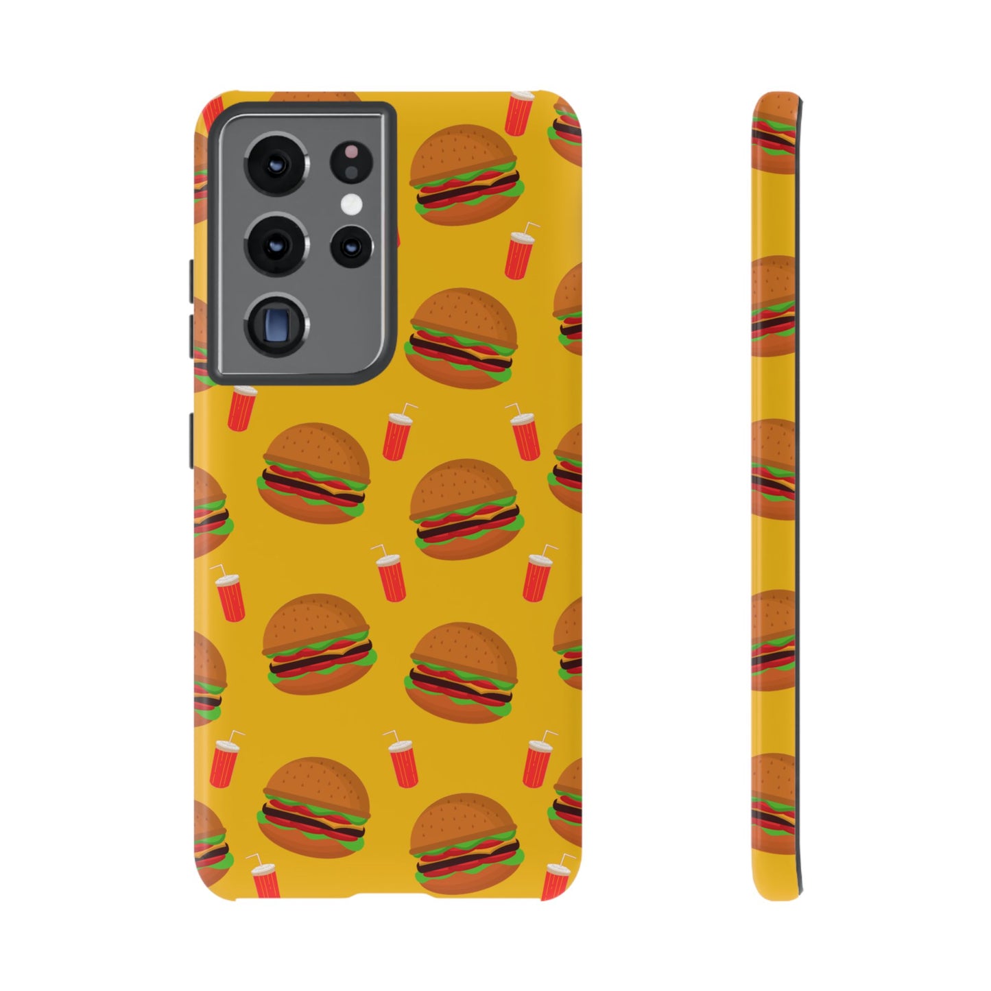 Burger and Drinks Phone Case - for Apple, Samsung, and Google Phones