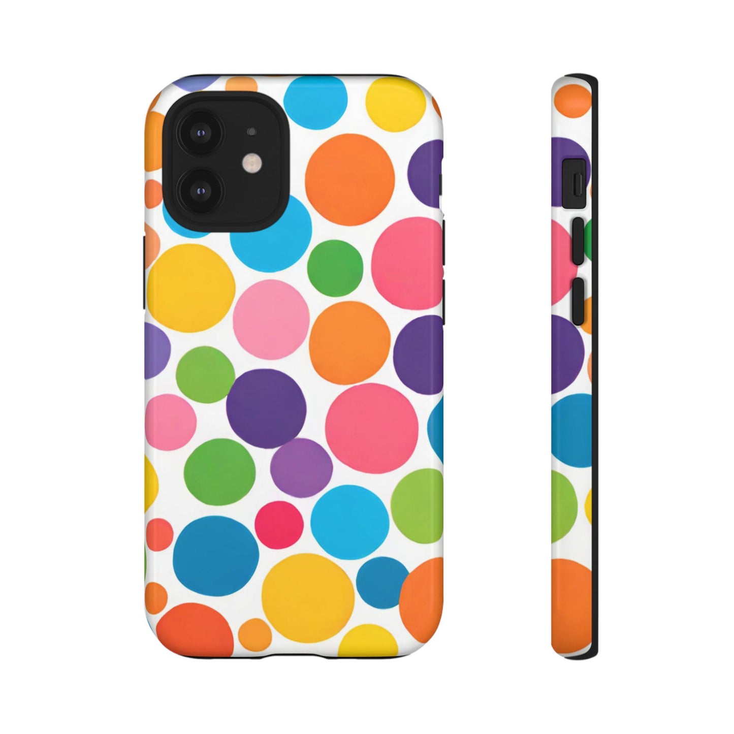 Multicolored Polka Dot Phone Case - for Apple, Samsung, and Google Phones