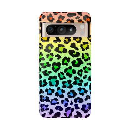 Rainbow Leopard Print Phone Case - for Apple, Samsung, and Google Phones