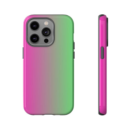 Ombre Pink and Green Phone Case - for Apple, Samsung, and Google Phones