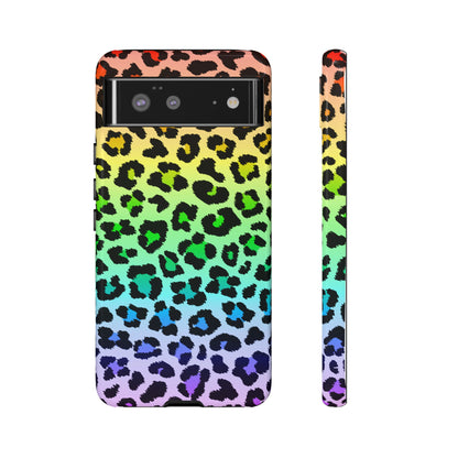 Rainbow Leopard Print Phone Case - for Apple, Samsung, and Google Phones