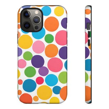 Multicolored Polka Dot Phone Case - for Apple, Samsung, and Google Phones