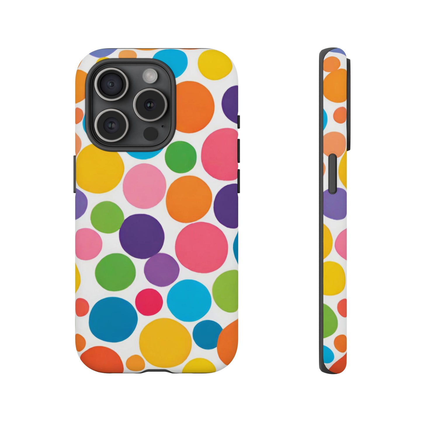 Multicolored Polka Dot Phone Case - for Apple, Samsung, and Google Phones