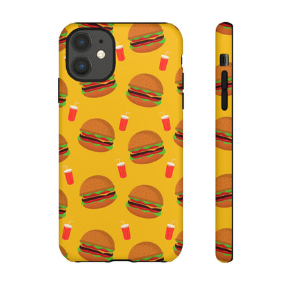 Burger and Drinks Phone Case - for Apple, Samsung, and Google Phones