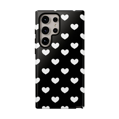 White Heart Phone Case - for Apple, Samsung, and Google Phones