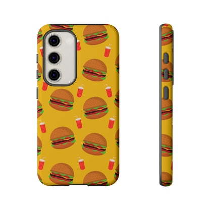 Burger and Drinks Phone Case - for Apple, Samsung, and Google Phones