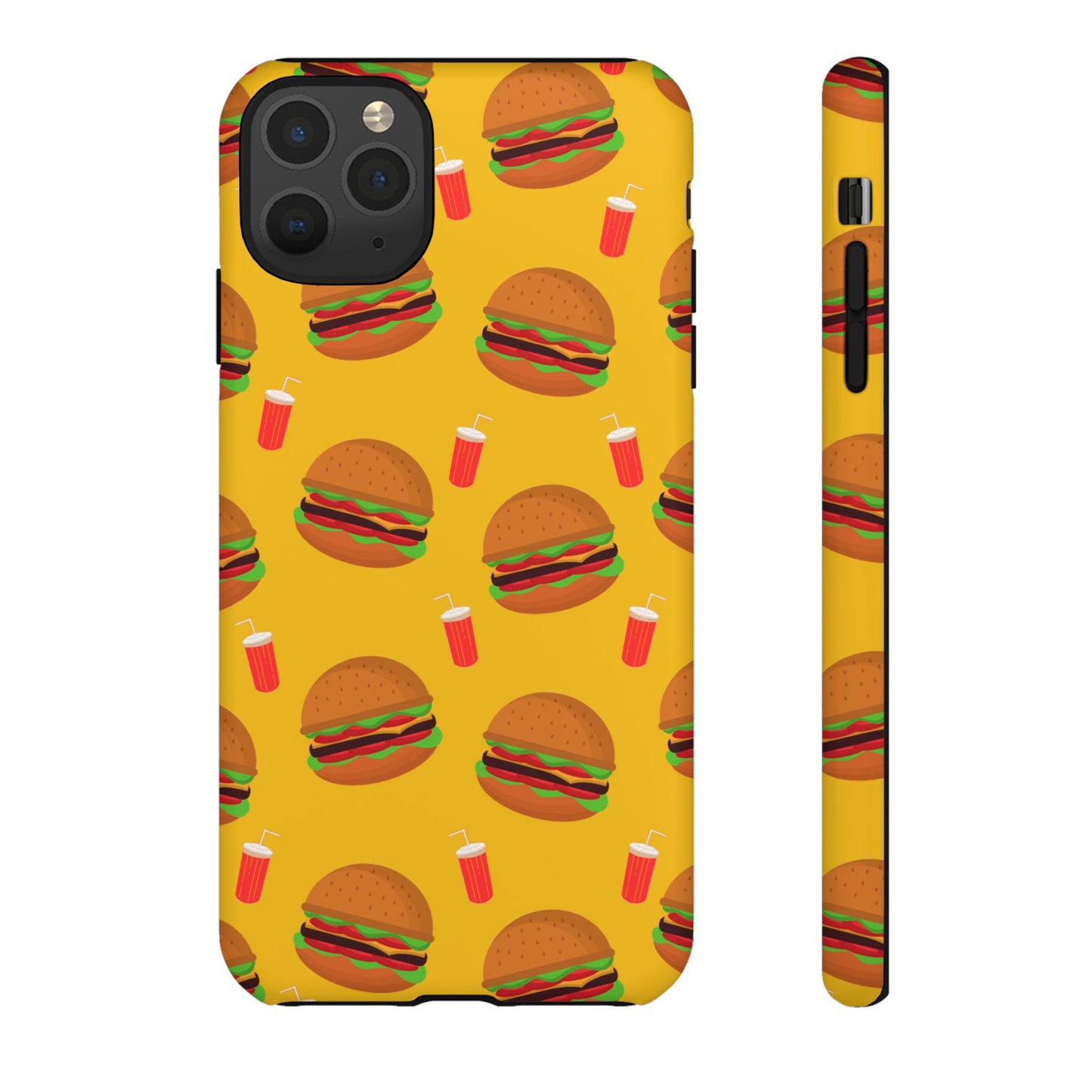 Burger and Drinks Phone Case - for Apple, Samsung, and Google Phones