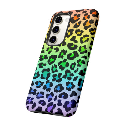 Rainbow Leopard Print Phone Case - for Apple, Samsung, and Google Phones