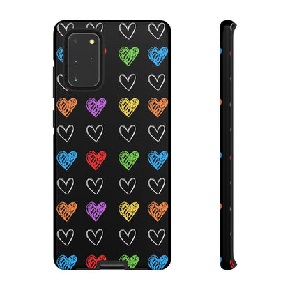 Colored Hearts Phone Case - for Apple, Samsung, and Google Phones