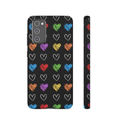 Colored Hearts Phone Case - for Apple, Samsung, and Google Phones