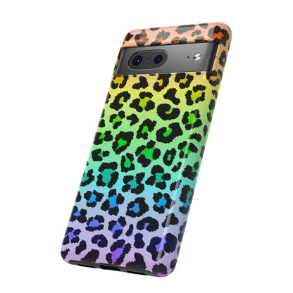 Rainbow Leopard Print Phone Case - for Apple, Samsung, and Google Phones