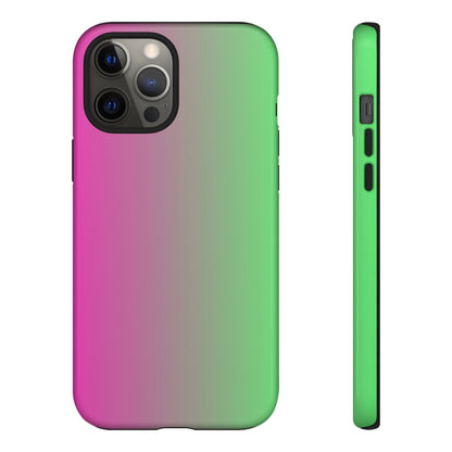 Ombre Pink and Green Phone Case - for Apple, Samsung, and Google Phones