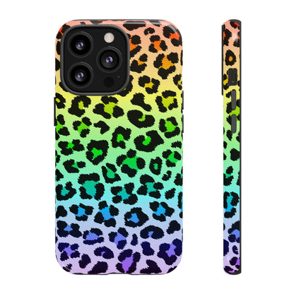 Rainbow Leopard Print Phone Case - for Apple, Samsung, and Google Phones