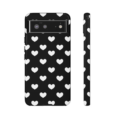 White Heart Phone Case - for Apple, Samsung, and Google Phones