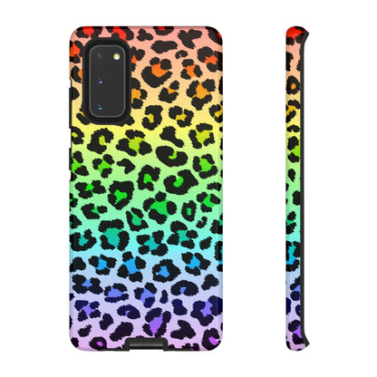 Rainbow Leopard Print Phone Case - for Apple, Samsung, and Google Phones