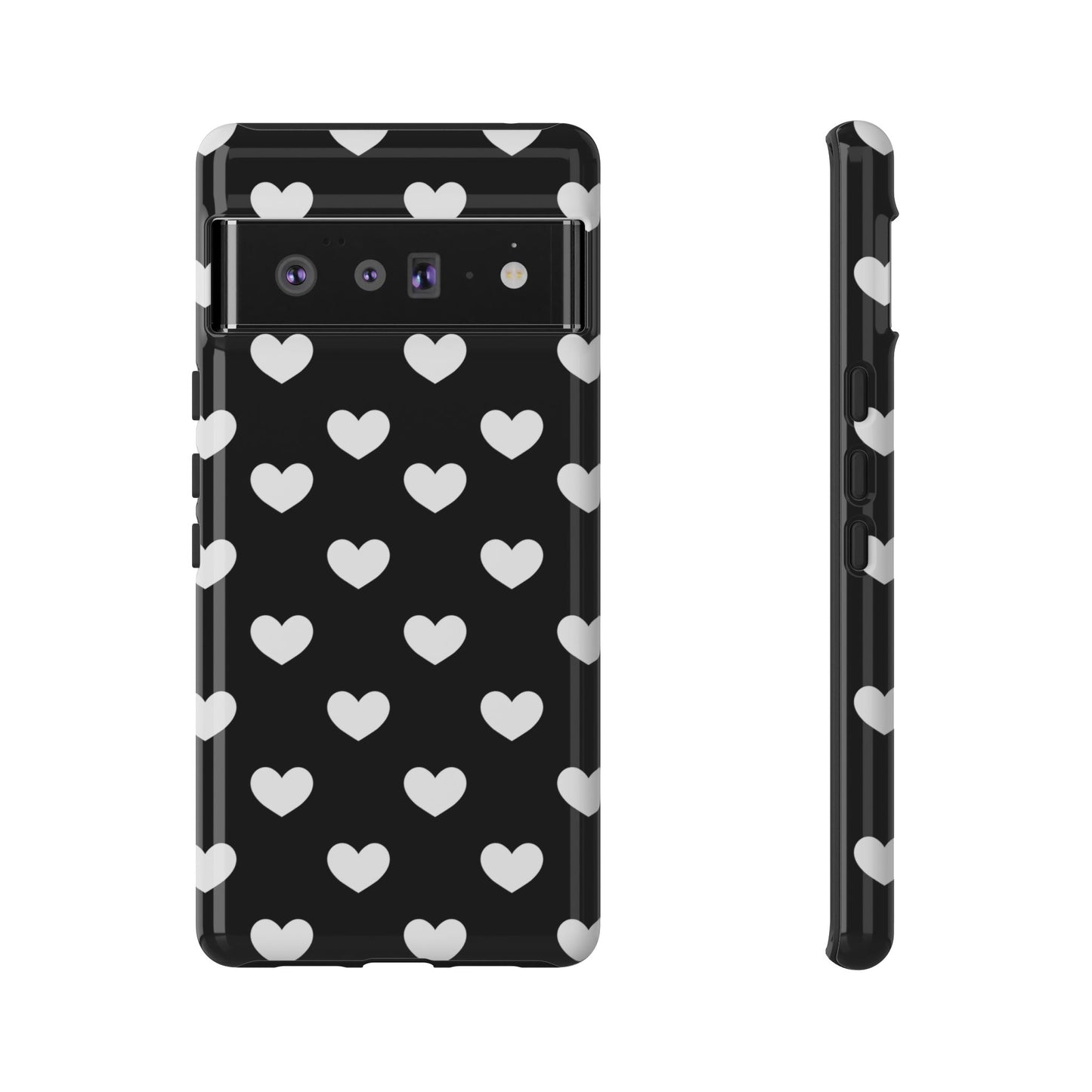 White Heart Phone Case - for Apple, Samsung, and Google Phones