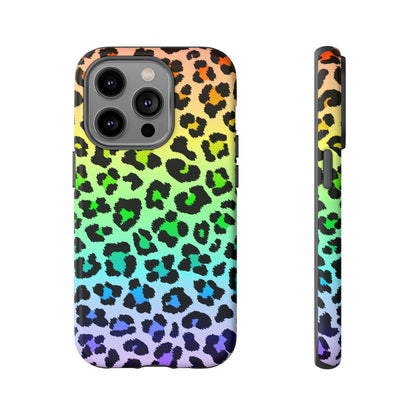 Rainbow Leopard Print Phone Case - for Apple, Samsung, and Google Phones