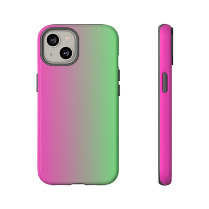 Ombre Pink and Green Phone Case - for Apple, Samsung, and Google Phones