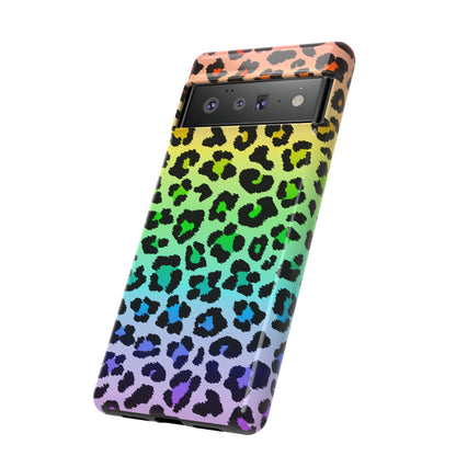 Rainbow Leopard Print Phone Case - for Apple, Samsung, and Google Phones