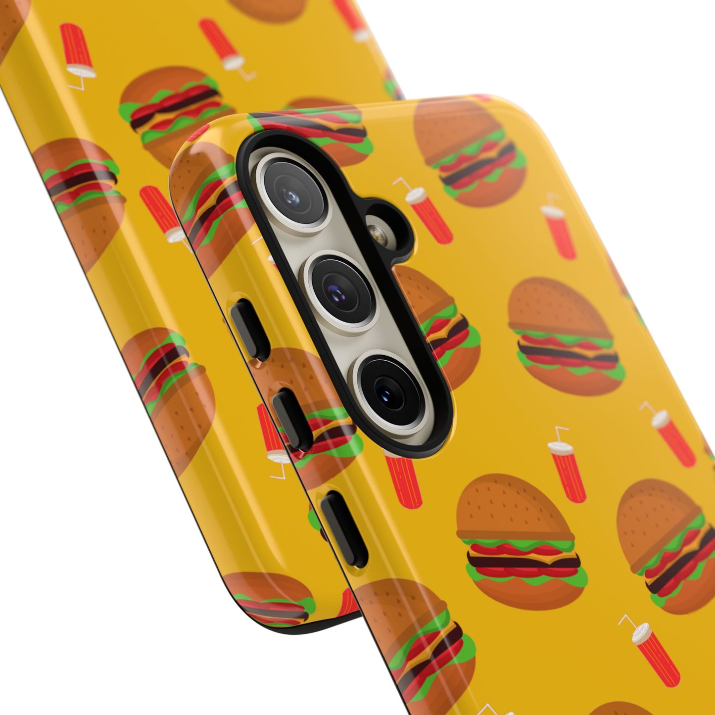 Burger and Drinks Phone Case - for Apple, Samsung, and Google Phones